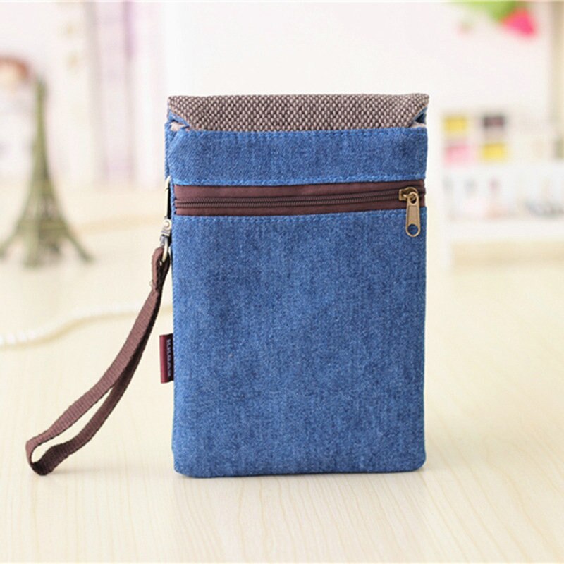 women's soil casual wallet brand mobile wallet big card bag wallet handbag canvas slung shoulder bag