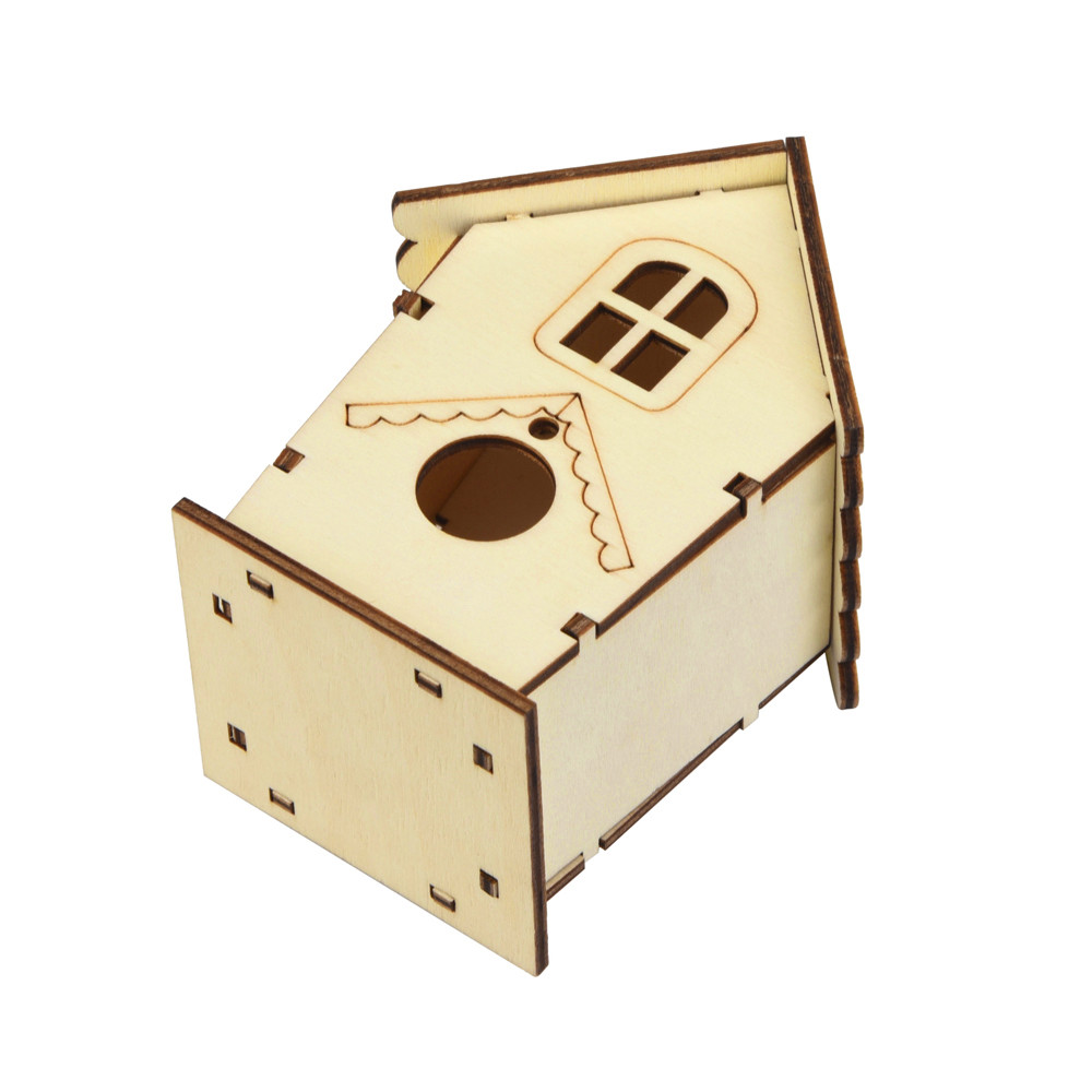 Portable Pet Birds DIY Nest House Outdoor Yard Gardening Handmade Bird House Wooden Box Home Decoration Supplies