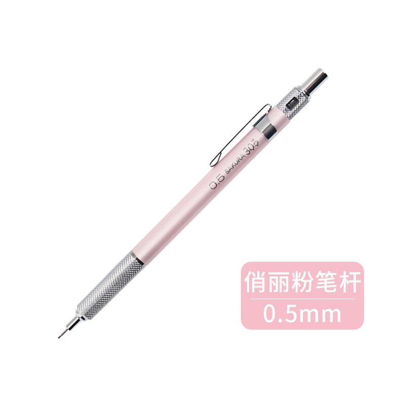 Lápices mecánicos Sakura, lápiz de dibujo bocetos, Oficina, Papelería, Material Escolar, lápices mecánicos de Metal, varilla de 0,3/0,5mm, XS-303: 0.5mm pink