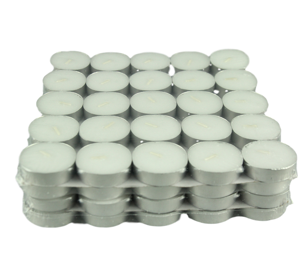 Paulette 100 stuks 3 uur ronde rookloze theelichtjes decoratiekaars