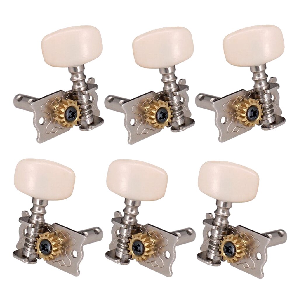 6 stuks gitaarpennen ,3l 3r stemmechanieken snaarstemsleutelpennen metalen stemmechanieken voor klassieke gitaar