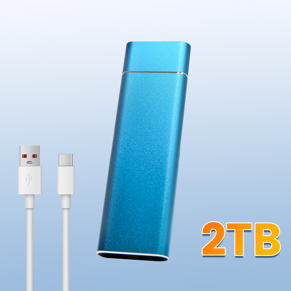 Ekstern ssd 2tb/4tb med ultrastor kapacitet, bærbar harddisk type-c, usb 3.2, højhastighedsoverførsel til stationær mac: Guld