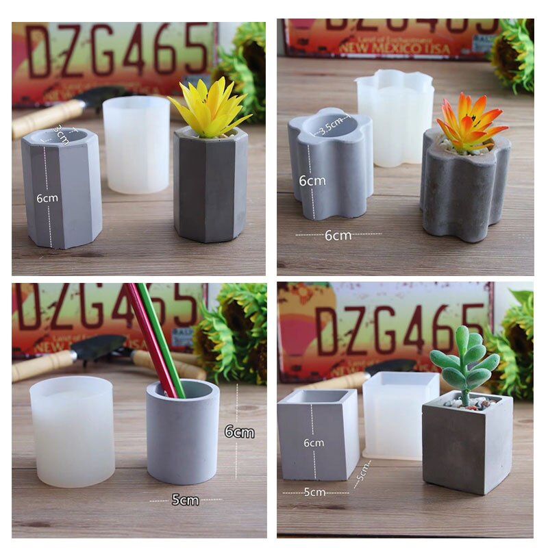 Vaas aardewerk mal vetplant mal diy siliconen mallen voor beton cement pennenhouder container mal