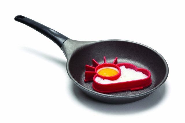 1 STÜCK Frühstück Werkzeug Silikon Spiegelei Schimmel Nette rot Pfannkuchen Ringe ei Formen Sonne Wolke Silikon-ei-ehemalige Silikon bilden OK 0288