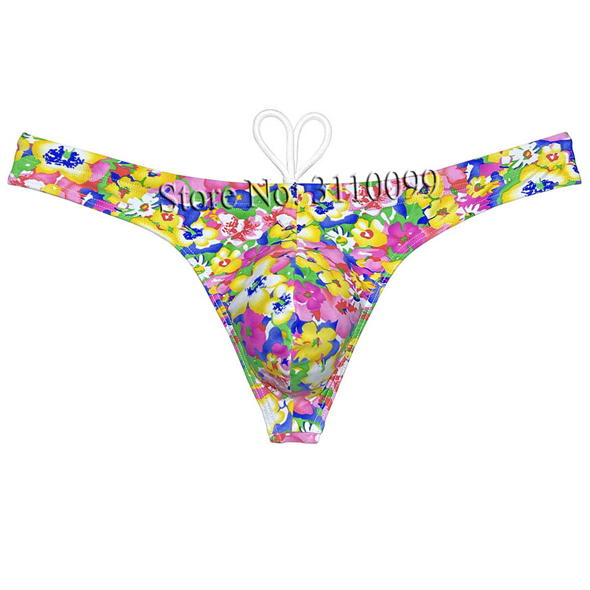 Polychrome Herren-Badeanzug, Bikini, Strandmode, Futter, Badehose, Tanga, Badehose: XL / Lavendel