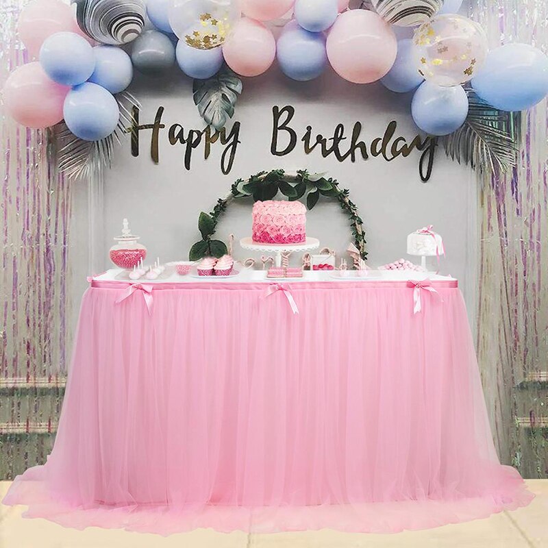 Saia de mesa tutu de casamento, saia de mesa de tule, enfeite de mesa, decoração de casa, festa de aniversário, chá de bebê