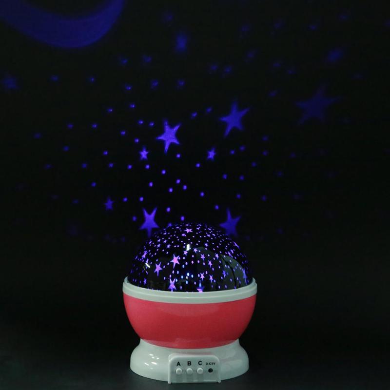 Led Night Light Projector Stars Sterrenhemel Maan Lamp Batterij Usb Kids Kinderen Slaapkamer Decor Projectie Lamp