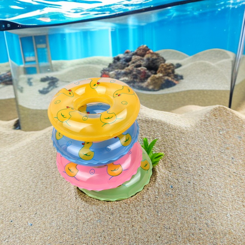 Sommer Schildkröte Wasser Spielen Kajak Spielzeug Mini Schwimmen Ring Aquarium Aquarium Schwimmbad Schwimmende Objekte Dekorative Ornament Für Fisch Neue
