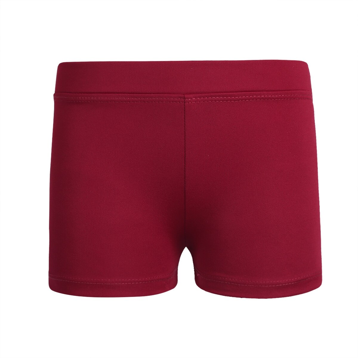 IIXPIN Girls Boy-cut Shorts Low Rise Activewear Dance Shorts for Yoga Sports Workout Gym Ballet Dance Costumes Leotard Ballet: Burgundy / 12