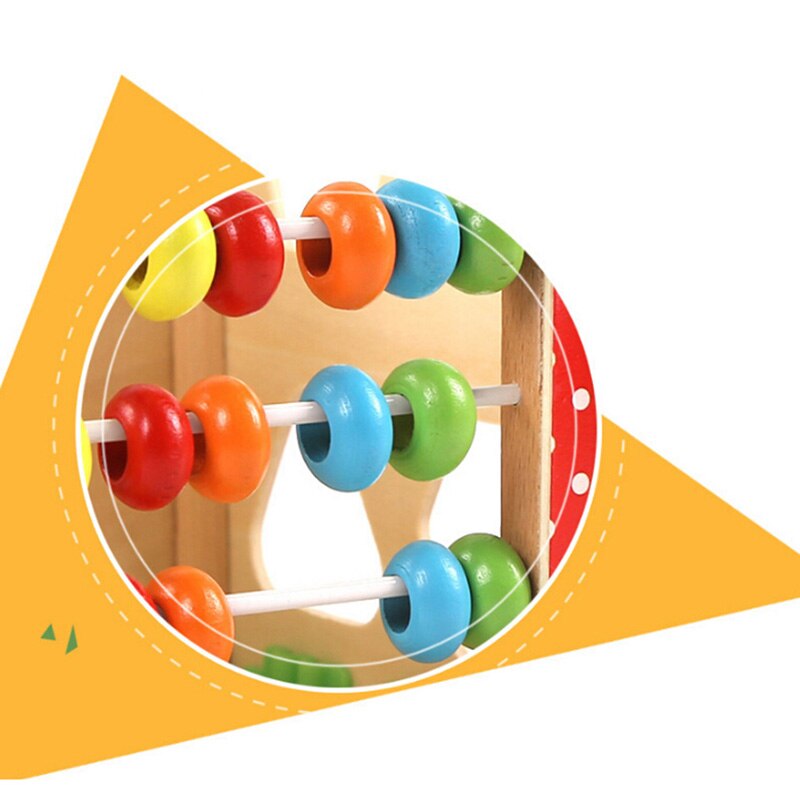 Multifunktionel perle labyrint aktivitet terning naturlig giftfri aktivitet center trækasse blok pædagogisk børnelegetøj til børn xmas