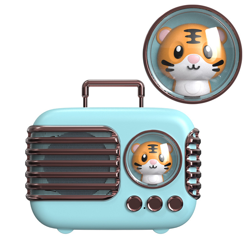 Leuke Bluetooth Speaker Mini Draadloze Mini Stereo Outdoor Draagbare Kaart Subwoofer Meisje: Light Green - Tiger