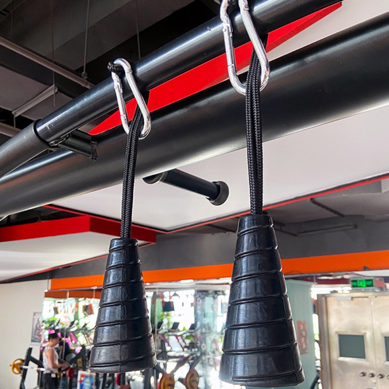 1 Pair Biceps Triceps Drawstring Single Grip Rope Pull Down Cable Gym Attachment