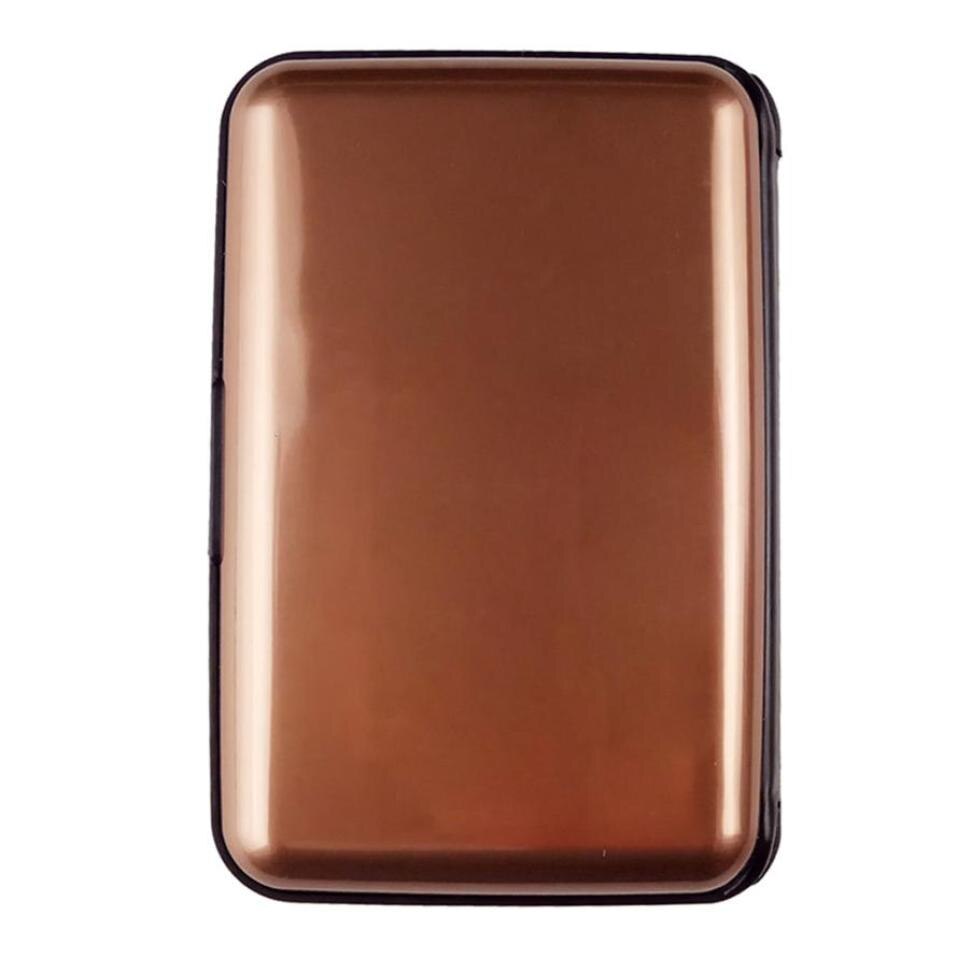 Man's waterproof card holder business ID Credit card wallet plastic pocket box female man cardholder #Zer: Brown