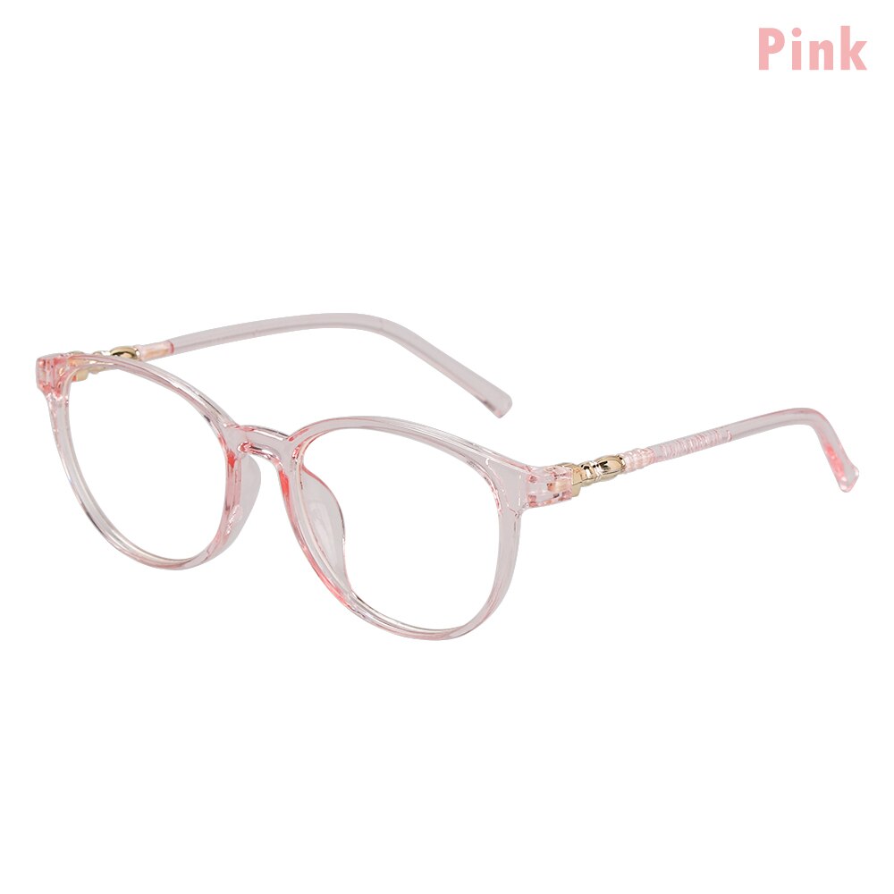 Retro Flat Lens Eyeglasses Transparent Computer Glasses Anti Blue Rays Spectacles Flexible Portable Glasses Accessories: pink