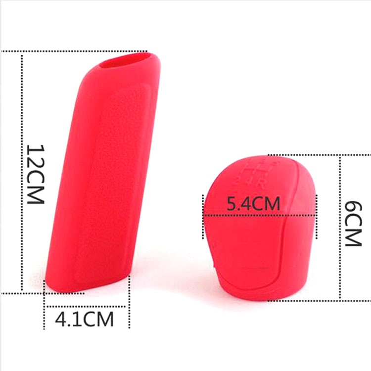 2 uds. Collares universales de palanca de cambios Manual, cubiertas de marchas de silicona para coche, cubierta de palanca de cambios, cubiertas de freno de mano de coche