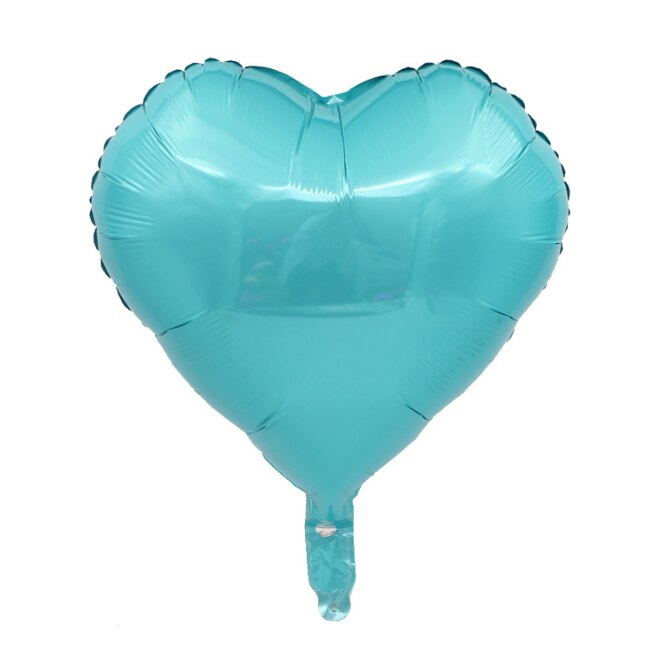 5pcs/pack 10 Inch Heart Shape Aluminum Foil Ballons inflatable birthday Wedding Party decoration balloon: pearl blue