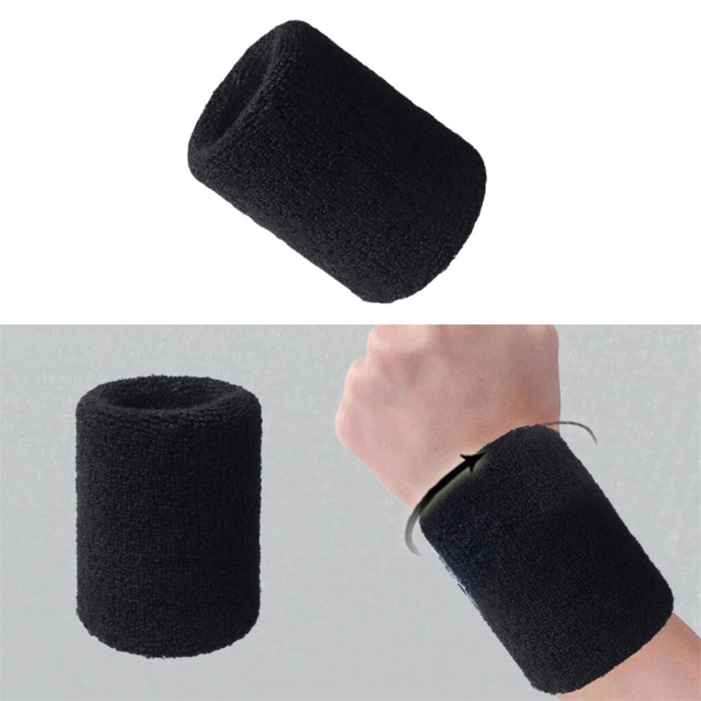 Kleurrijke Sport Zweetband Polsbandjes Katoen Fiber Zweet Wrist Guards Tieners Tennis Hand Band Volleybal Sport Accessoires
