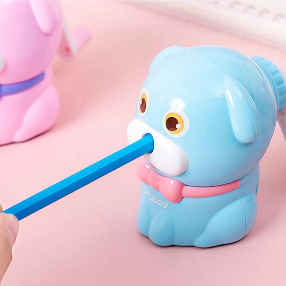 1PC Cute Lovely Dog Plastic Pencil Sharpener Kawaii Stationery Funny Pencil Sharpener School Supplies For Kids