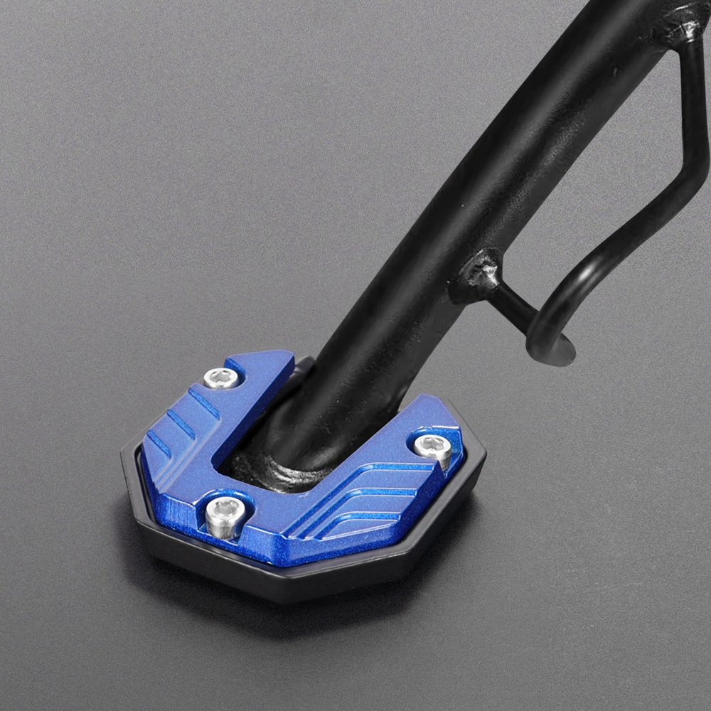 Universele Scooter Motorcycle Bike Kickstand Extender Voet Zijstandaard Extension Pad Ondersteuning Plaat Antislip Vergrote Basis: Blauw