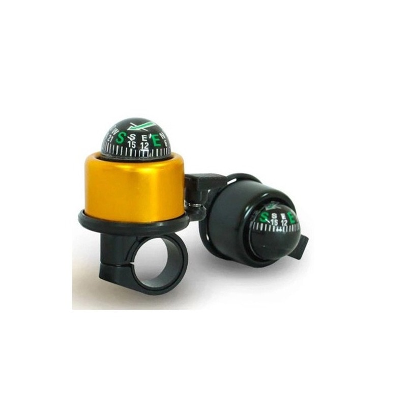 Cloche de vélo VTT boussole aluminium équipement de cyclisme accessoires corne alarme sonore alliage sûr clair