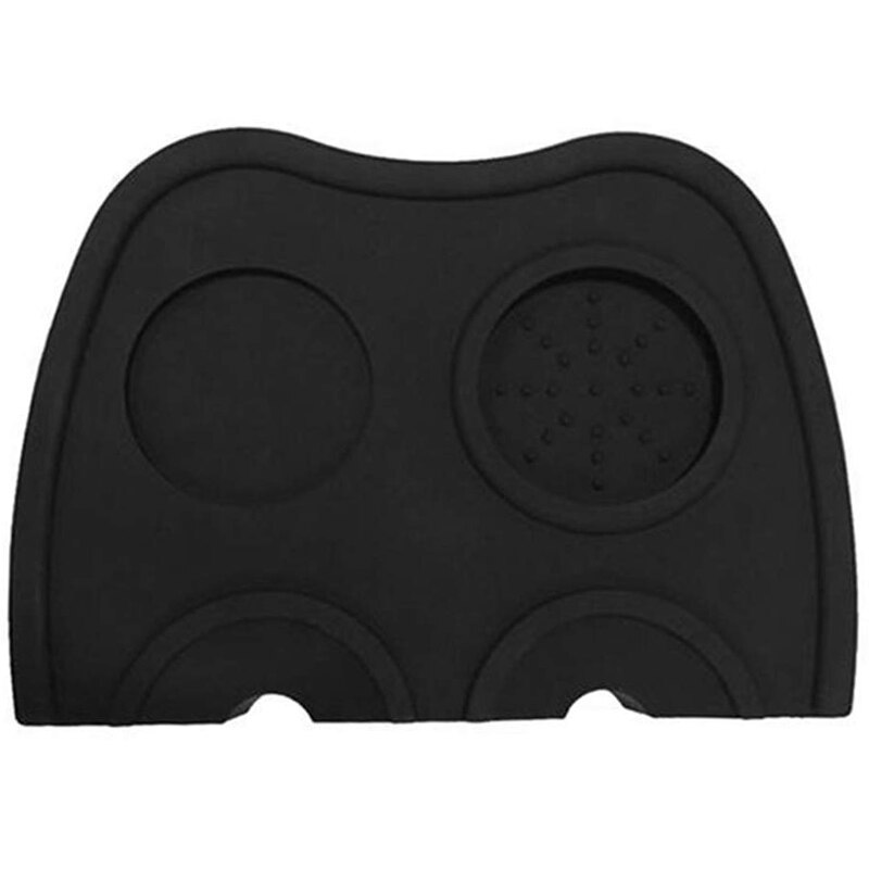 Base de soporte para cafetera, Base de soporte para Espresso, almohadilla de esquina Flexible antideslizante, herramienta negra para Bar o café Barista: Default Title