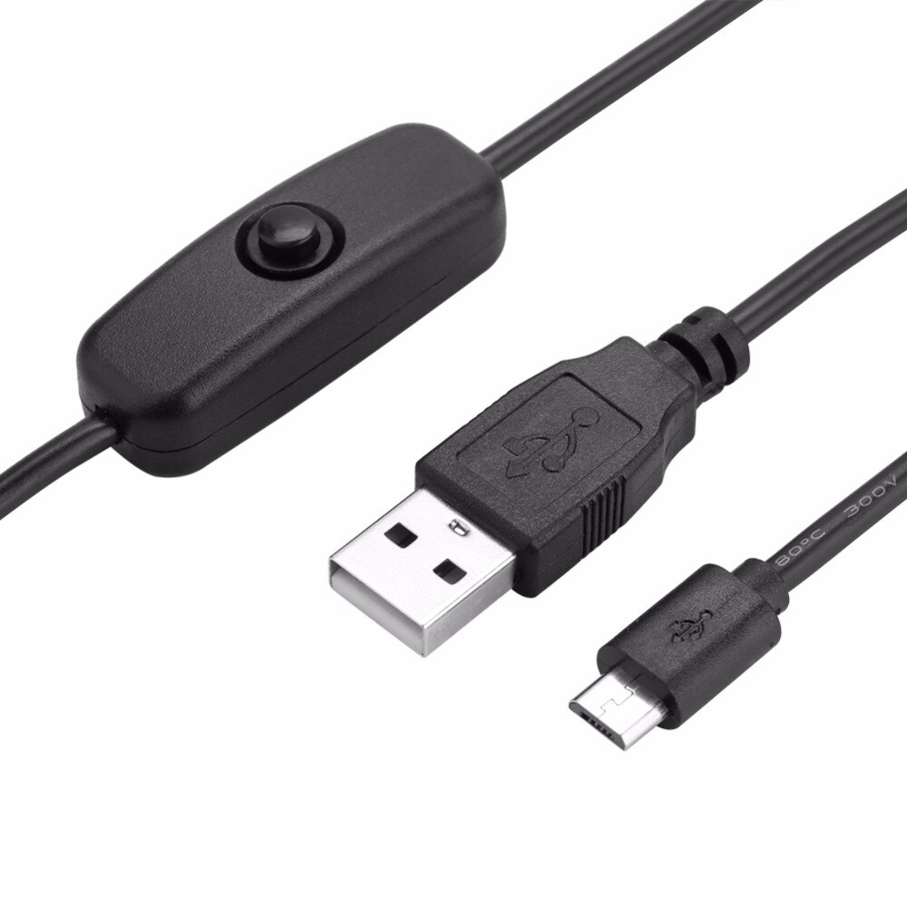 Raspberry Pi Micro USB Cable with ON / OFF Switch USB TO DC Power cable For Raspberry Pi 3/2/B/B+/Zero W