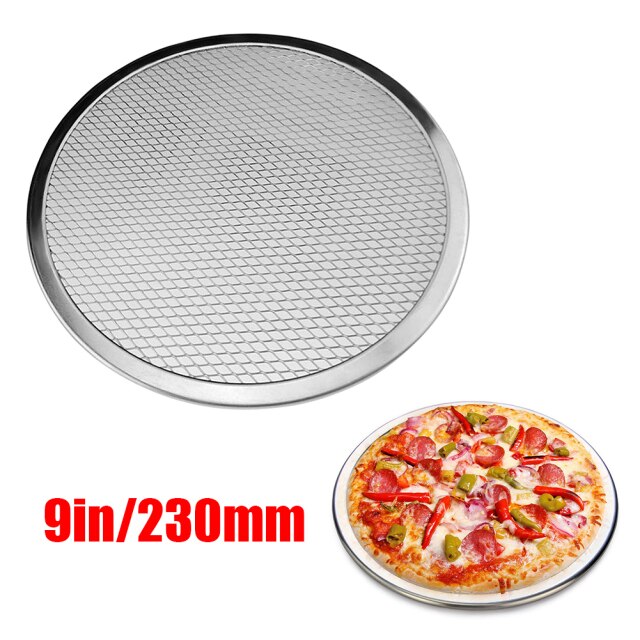 1 * Pizza Bakken Screen 6-17 Inch Mesh Pizza Screen Bakplaat Bakvormen Koken Pizza Netto Aluminium: 9in