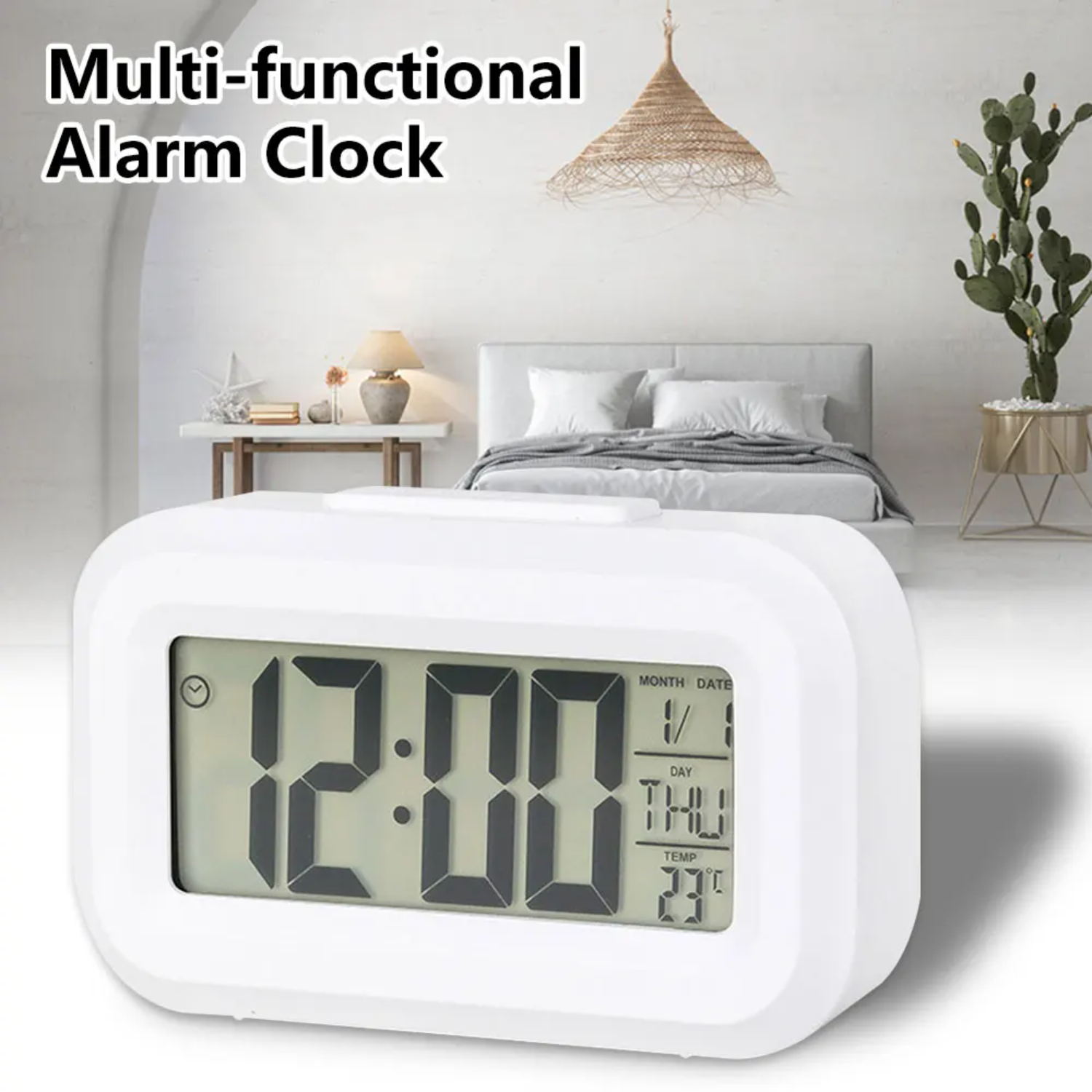Reloj despertador Digital, alarma Digital electrónica, relojes de mesa de escritorio, retroiluminación de oficina, reloj calendario con repetición
