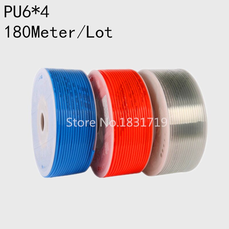 180 M/partij PU6x4 6mm OD 4mm ID Pneumatische PU Buis Slang PU6 * 4