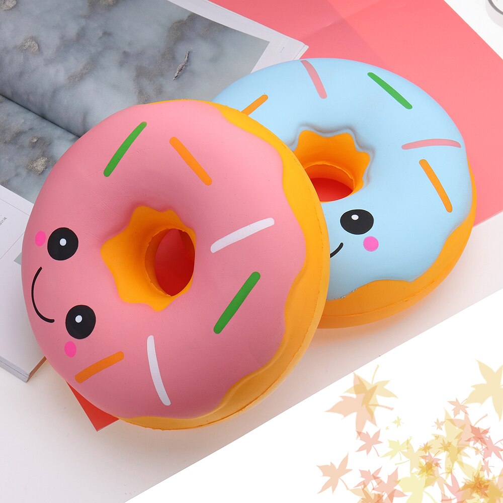 25cm Big Squishy Jumbo Squishy Cute Kawaii Soft Large Donut Squeeze Squishi Slow Rising Toy for Children Relieves Stress Anxiety