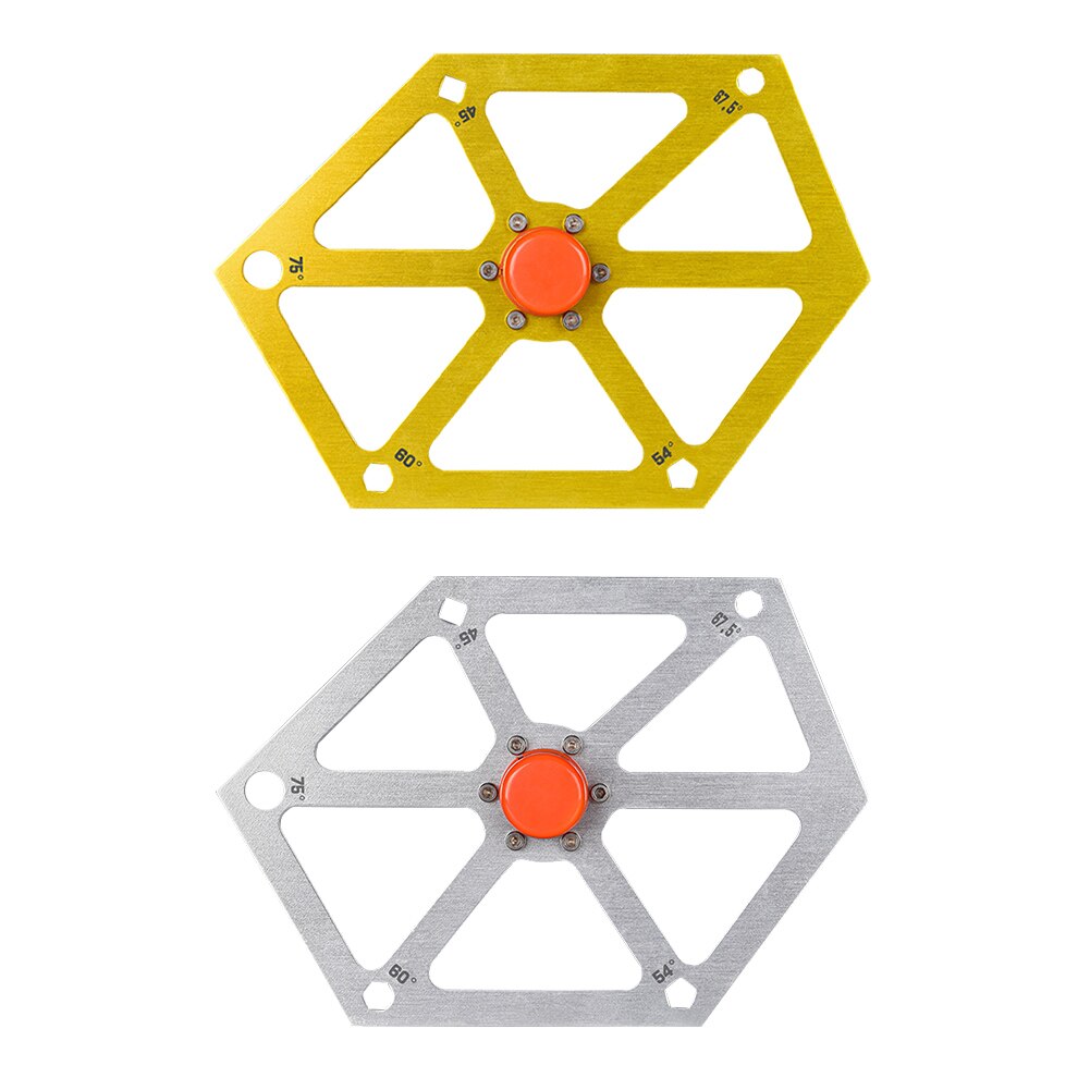 Multifunctional Magnetic Aluminum Alloy Hexagon Ruler Angle Protractor Gauge Woodworking Measuring Tools Angle Ruler