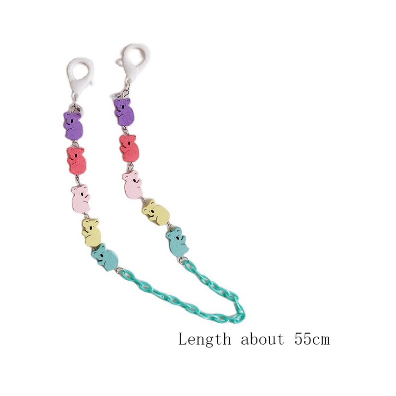 Cadena colgante de Koala para gafas de sol para mujer, cadena de cuentas para mascarillas, colgante, a la