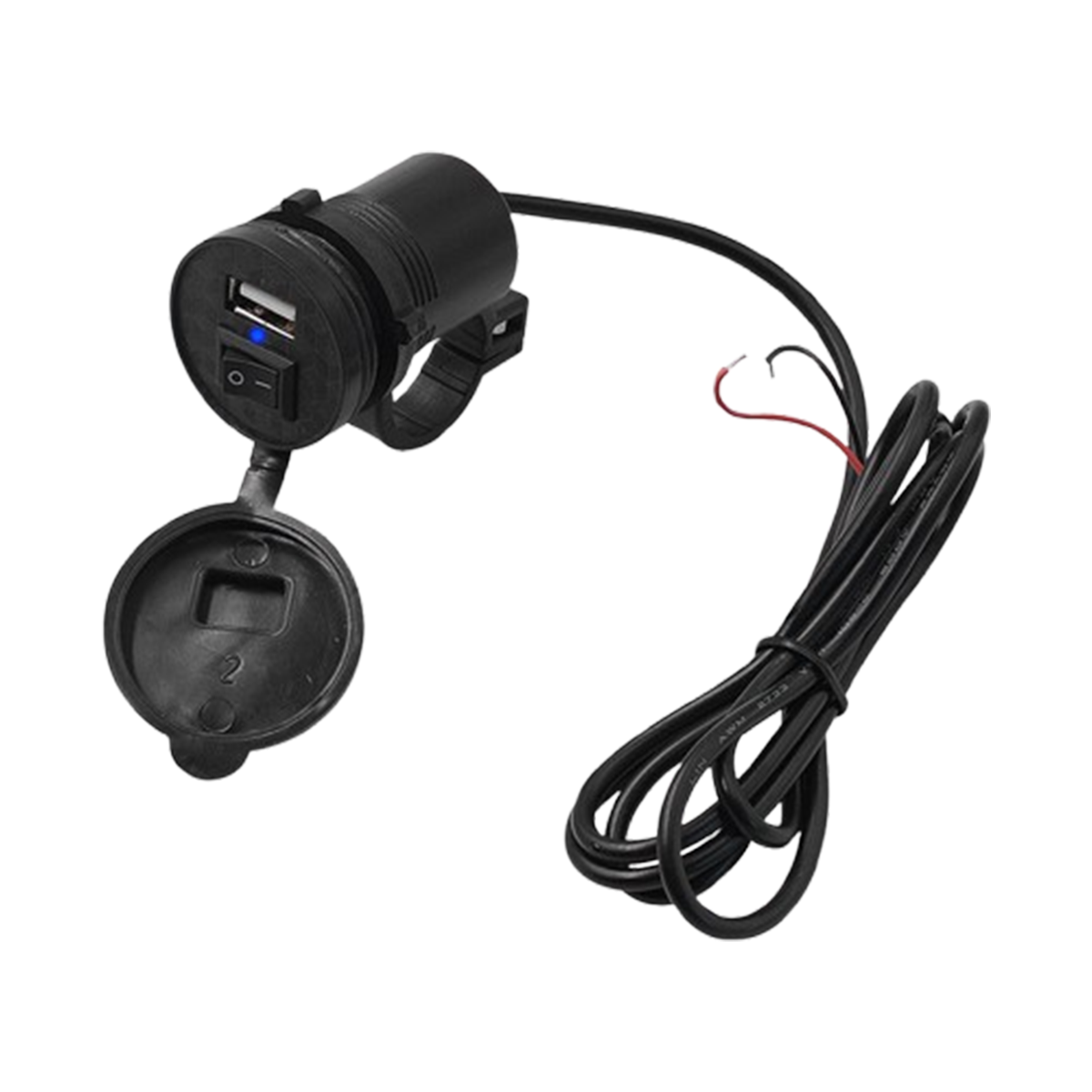 5V 1.5a Enkele Poort Motorfiets Usb Oplader Met Switch 12V Waterdichte Auto Opladen Accessoires Voor Motor Ipad Mobiele Telefoon
