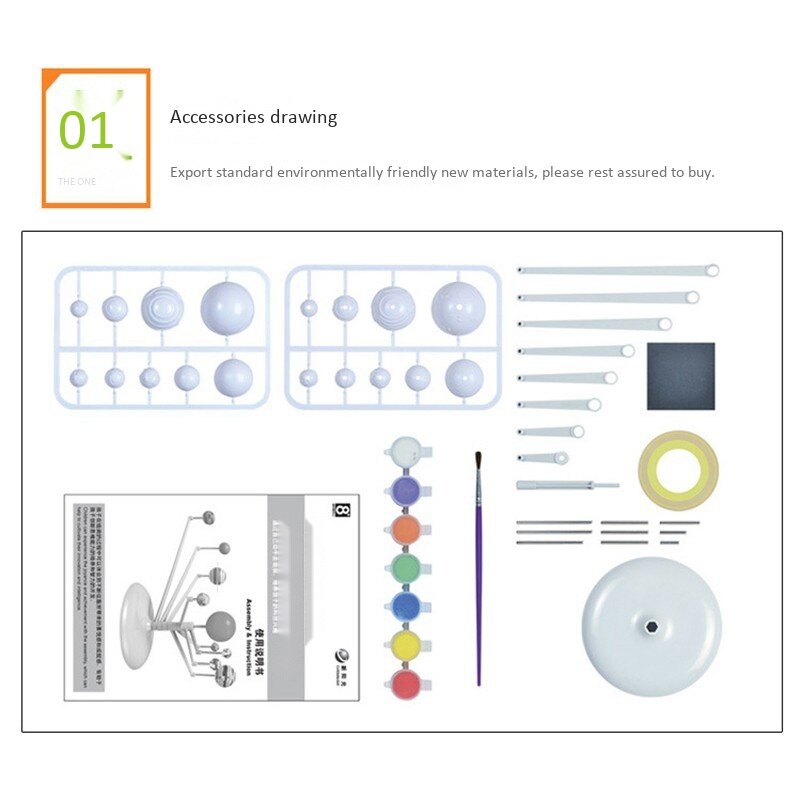 Otto Pianeta Modelli di Sistema Solare Fai Da Te Stelle Nove Pianeti Assemblato Astronomico Strumento di Insegnamento Della Muffa Strumento di Apprendimento dei bambini