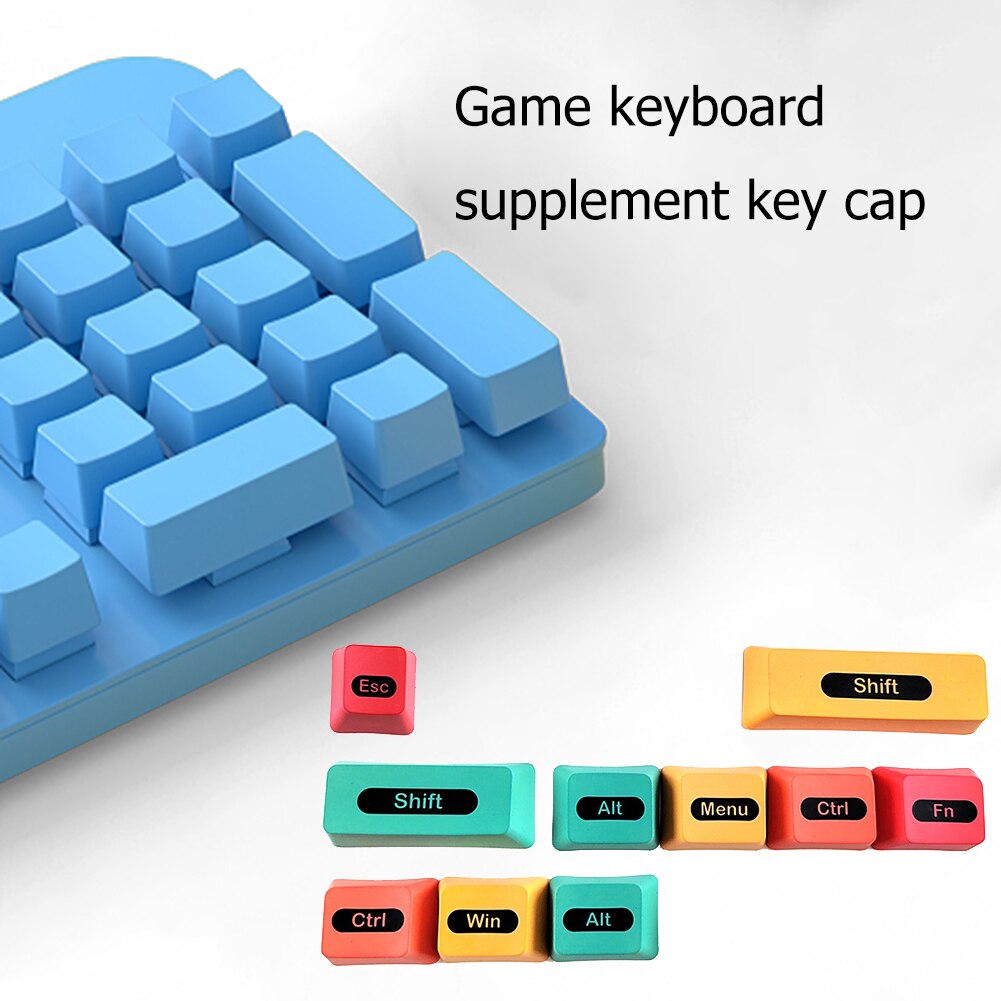 10pcs Gaming Key Caps Pad Keyboard KeyCaps Mechanical Keyboard CMYK Key Cap for Cherry/Kailh Replace Modifier
