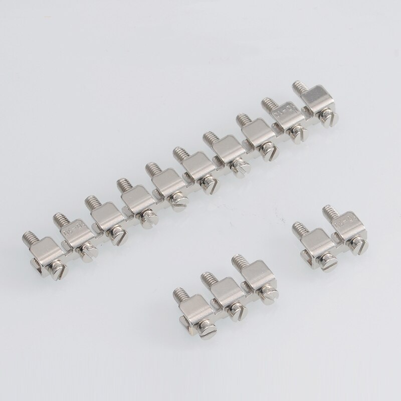 2Pcs FBI10-10 Central Short Circuit Connection Strip Din Rail Screw Terminal Block Wire Cable Connector UK10N Morsettiera Parts
