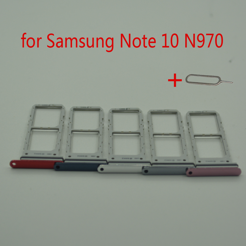 Sim-korttisovitin samsung note 10 n970 galaxy note 10 n970f alkuperäiselle matkapuhelimen kotelolle micro sd-kortin alustan pidike paikka