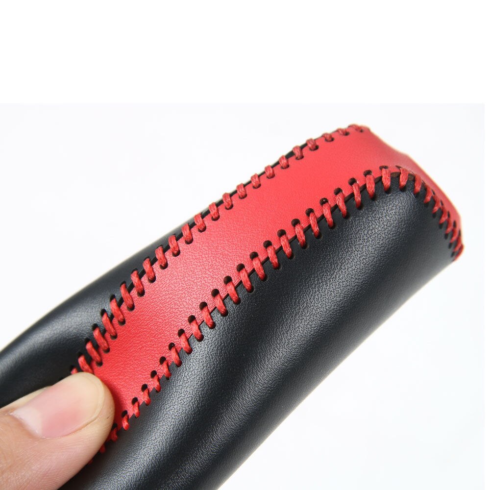 Barbacoa @ FUKA 1x Anti-slip de cuero Auto freno de mano cubierta Trim para Ford Mustang Mouldind -16 accesorios de coche