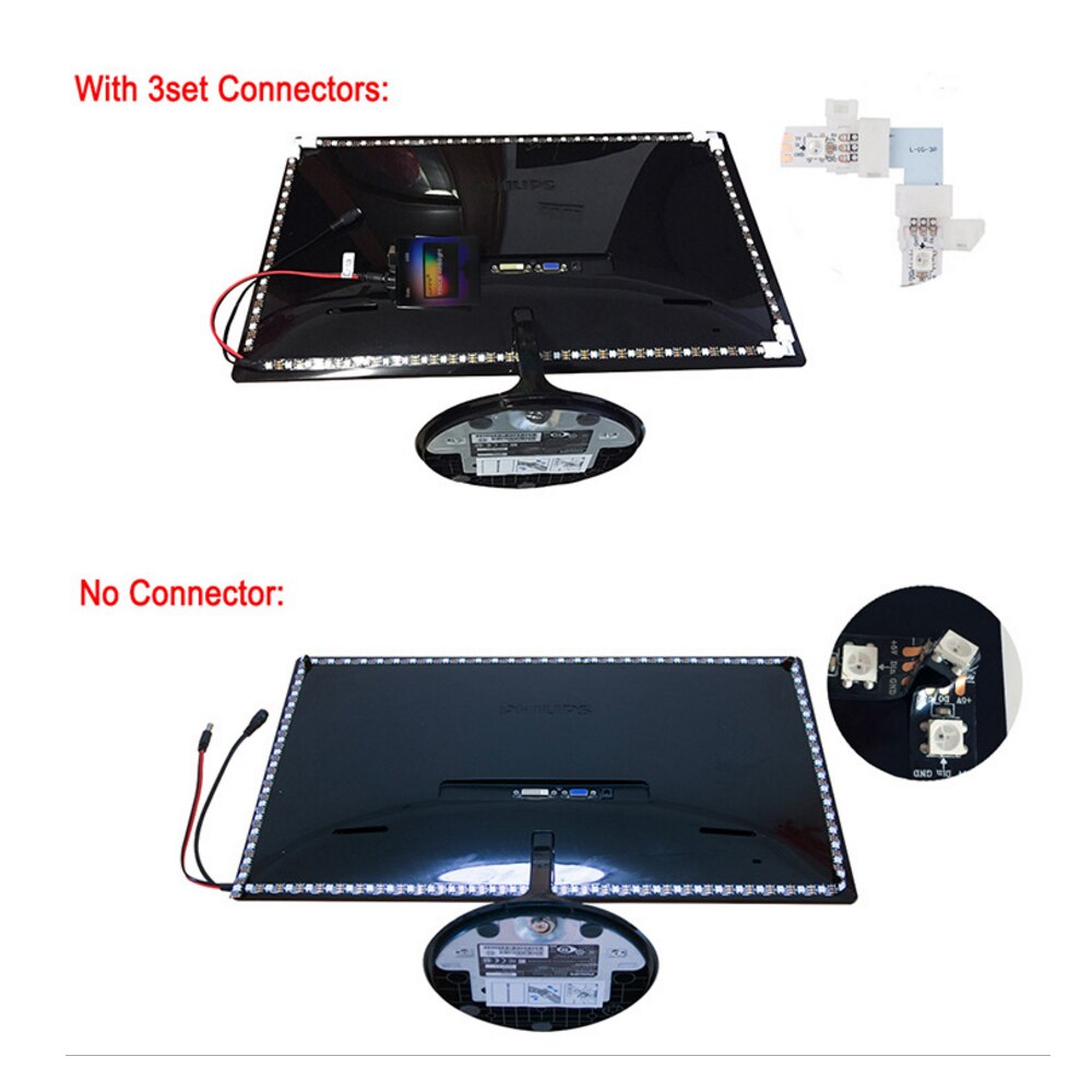 5V DIY Umgebungs TV USB LED Band HDTV Computer Monitor Hintergrundbeleuchtung PC Traum Bildschirm Farbe Licht Kasten für WS2812B SK6812 LED Streifen