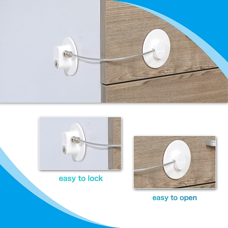 8 Stuks Koelkast Lock Met 10 Toetsen, Koelkast Slot, Vriezer Deurslot En Kind Veiligheid Kabinet Sloten