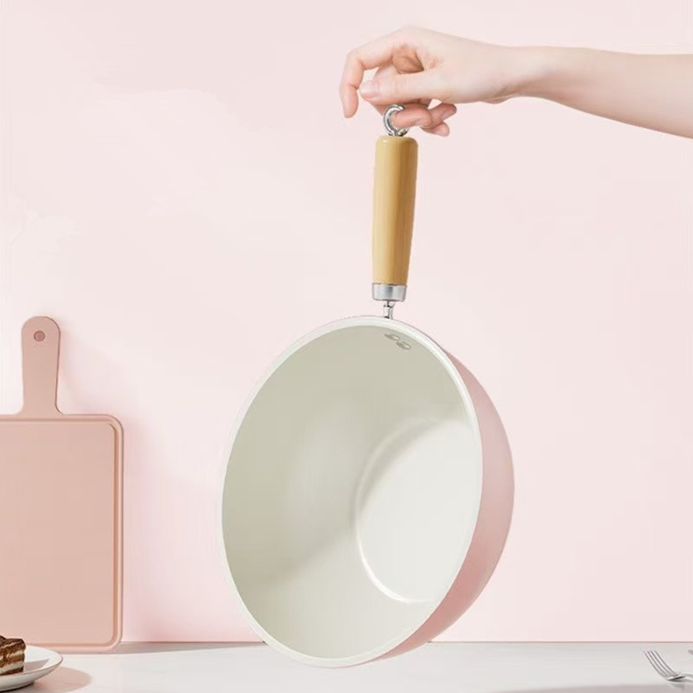 Mini Frying Pan Non-Stick Wok Ceramic Home Egg Steak Skillet Pancake Fried Induction Cooker Gas Stove Saucepan Kitchen Cookware