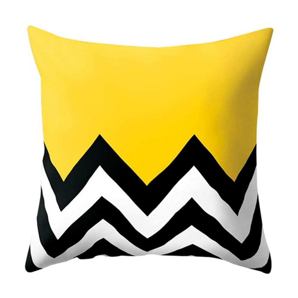 Geel Polyester Geometrische Kussen Ananas Kussen Decoratieve Kussen Voor Sofa Diy Gedrukt Kussen Seat Stoel Kussen: N10919M