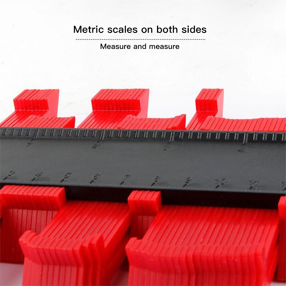 12/14/25/Cm Gauge Duplicator Plastic Profile Copy Contour Profile Gauge Tiling Laminate Tiles Edge Shaping Wood Measure Ruler
