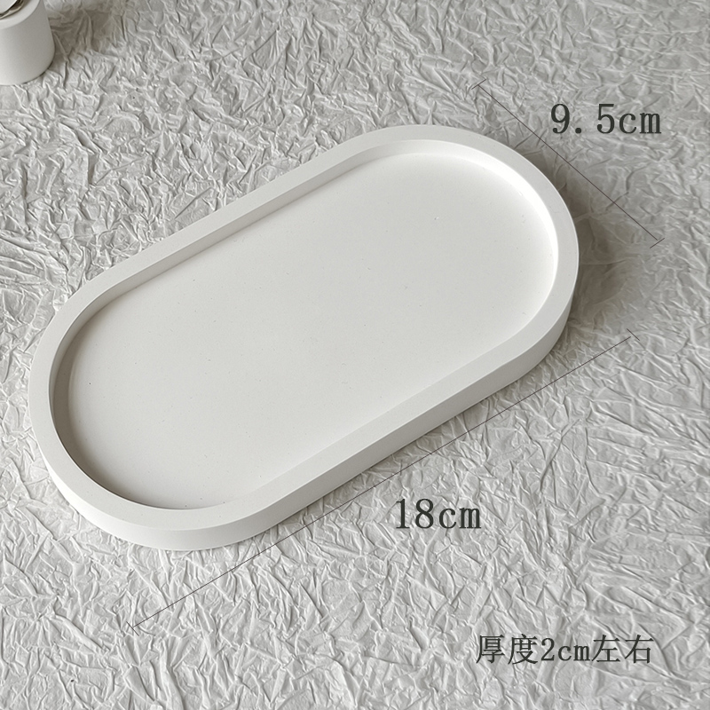 Sieraden Display Frame Cilindrische Gips Sieraden Display Oorbellen Sieraden Foto Rekwisieten Ovaal Dienblad Sieraden Plaat