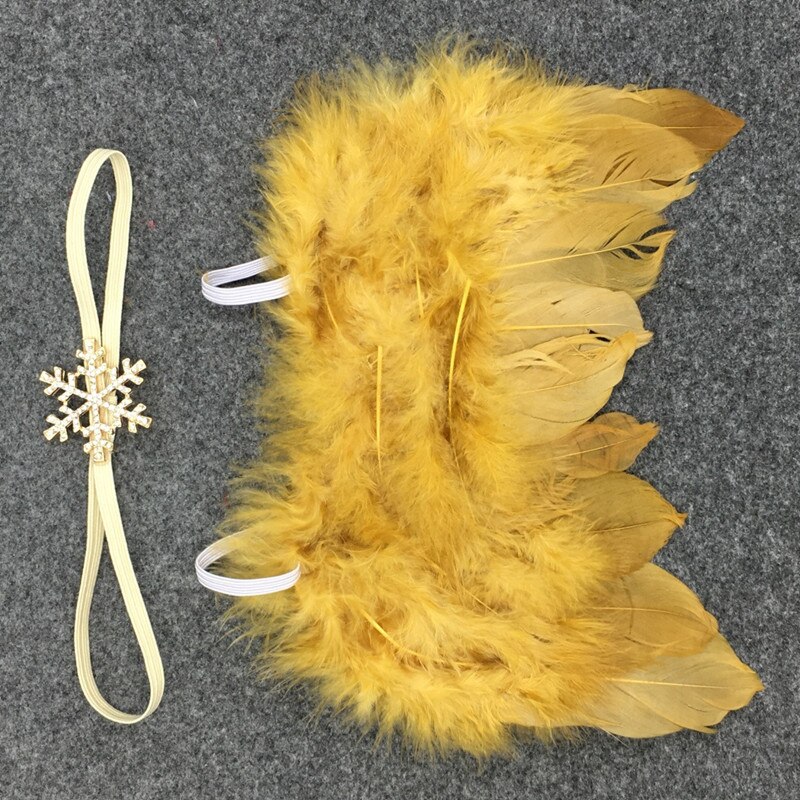 Lovely Baby Photography Props Infant Girls White Angel Feather Wings Wing Set Costume + Headbands Kids Outfit Photo Prop: 12