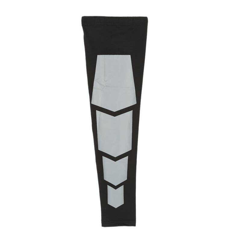 Sports de plein air cyclisme jambe genou à manches longues protecteur engrenage résistant aux chocs antiglisse jambières: Black / L