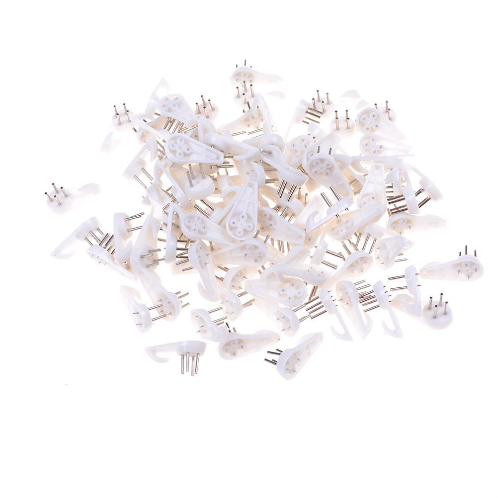 20 stk 30mm hvid plastik usynlig vægmontering foto billedramme søm krog ophæng