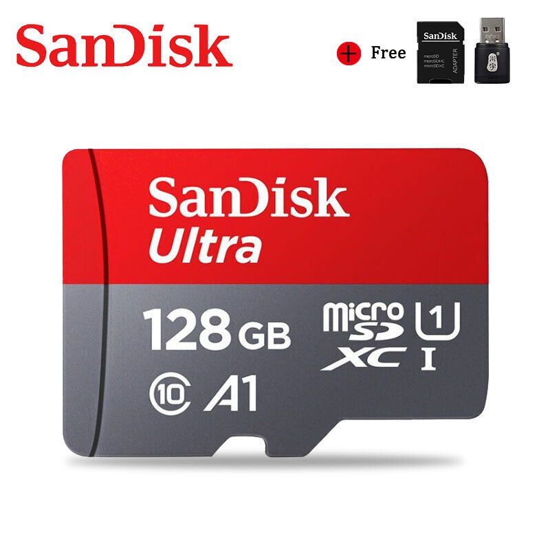 SanDisk Ultra Micro SD 32GB 64GB 128GB 200GB 256GB 16GB 400GB microSD Memory Card A1 Class10 UHS-1 98MB/S TF/SD Card For phone: 128GB-AP-CYCR