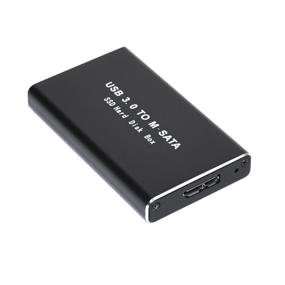 Msata Naar Usb3. 0 Mobiele Harde Schijf Box Ngff Aluminium Laptop Ssd Ultra-Dunne Draagbare Extrapositie Bescherming Doos: Silver