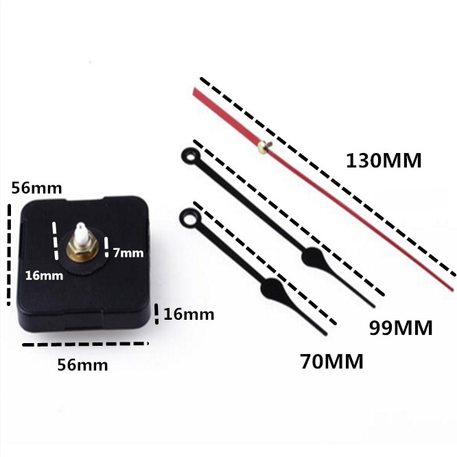 1 set M2188 16mm And Practical Quartz Wall Clock Movement Mechanism DIY Repair Tool Parts Kit with Hands